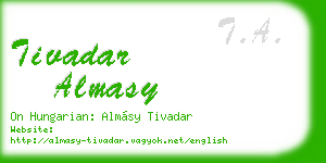 tivadar almasy business card